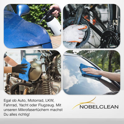 Mikrofasertücher 3x, 5x oder 10x Stück ab 12,90€ - NobelClean Premium lackschonende Auto-Mikrofasertücher 41x41cm