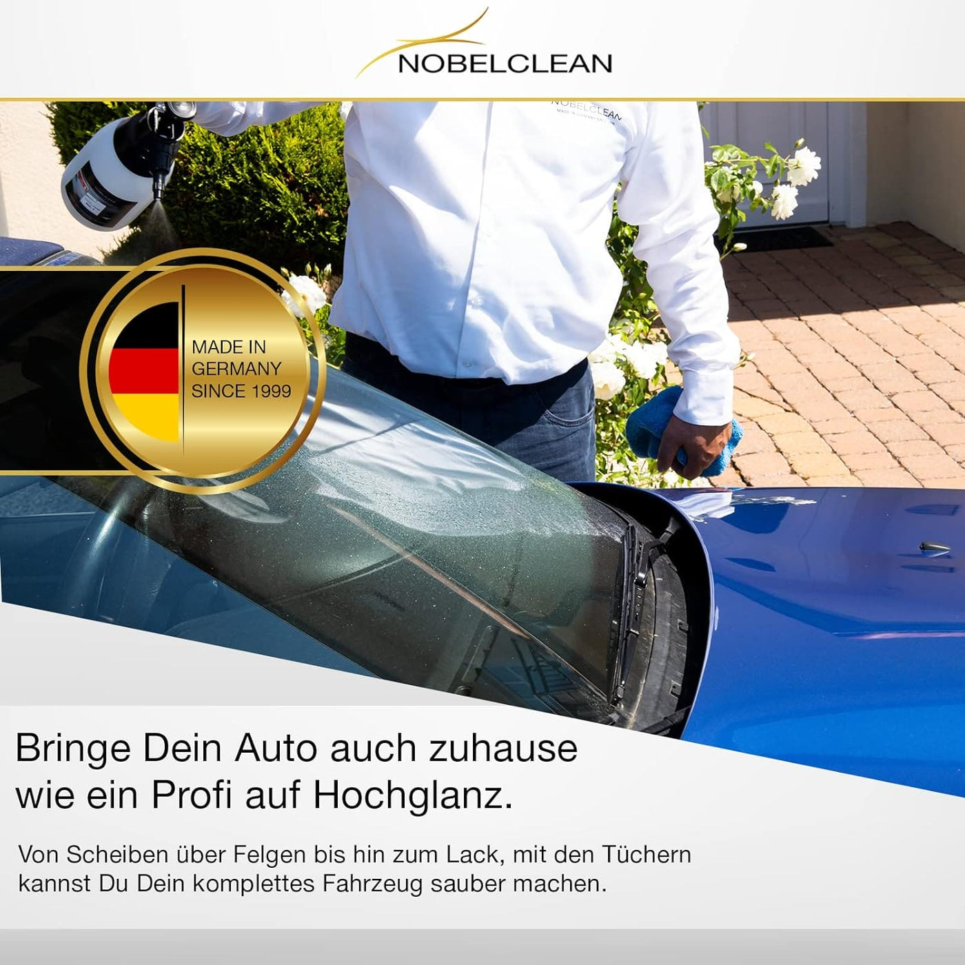 Mikrofasertücher 3x, 5x oder 10x Stück ab 12,90€ - NobelClean Premium lackschonende Auto-Mikrofasertücher 41x41cm